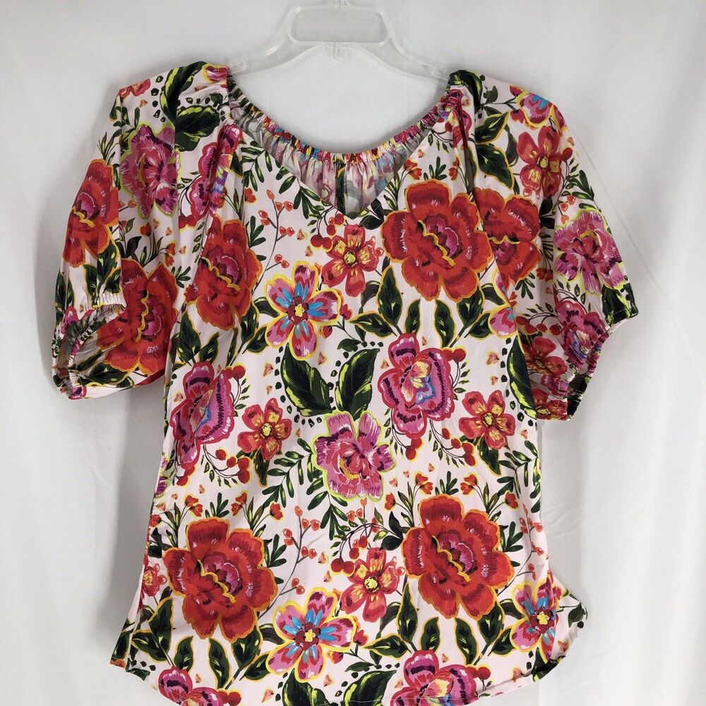 Leota Womens V-NECK Top, Open Back, Elsa Top Size 2X